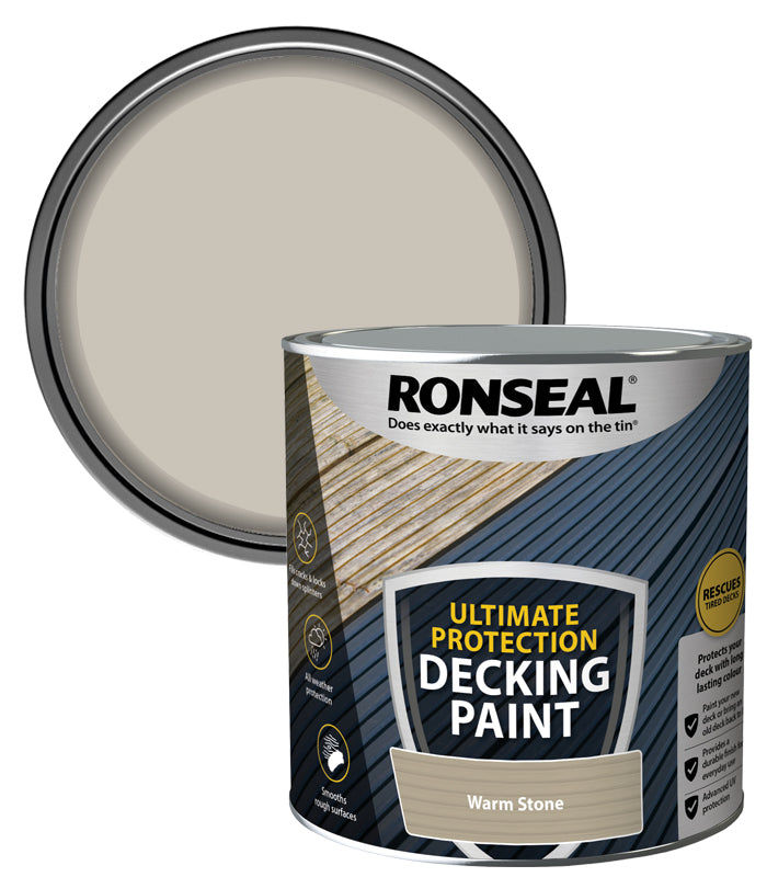 Ronseal Ultimate Protection Decking Paint - 2.5L - Warm Stone