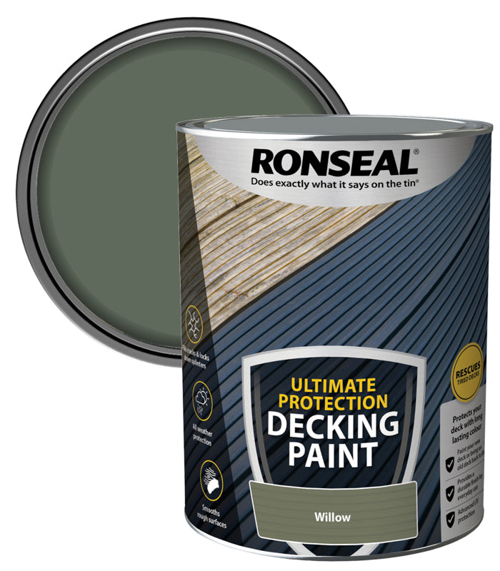 Ronseal Ultimate Protection Decking Paint - 5L - Willow