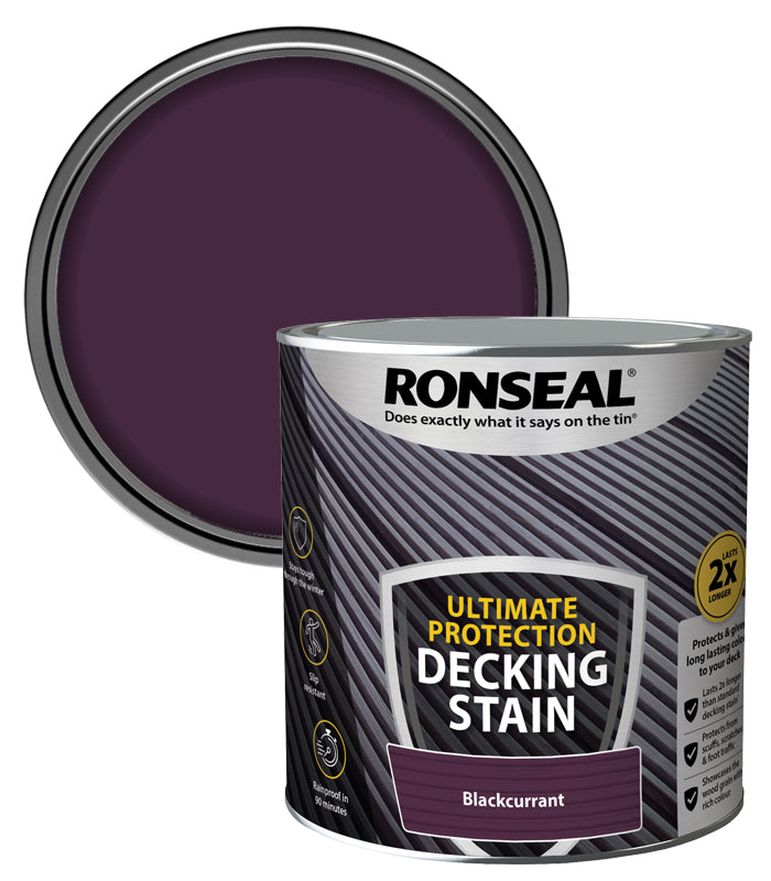 Ronseal Ultimate Decking Stain - 2.5L - Blackcurrent