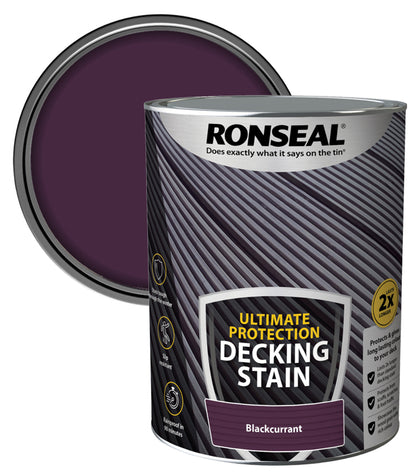 Ronseal Ultimate Decking Stain - 5L - Blackcurrent