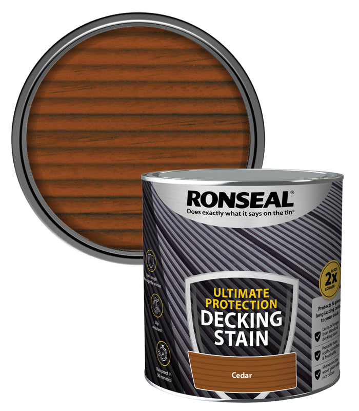 Ronseal Ultimate Decking Stain - 2.5L - Cedar
