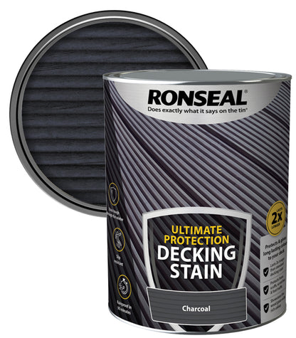 Ronseal Ultimate Decking Stain - 5L - Charcoal