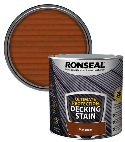 Ronseal Ultimate Decking Stain - 2.5L - Mahogany