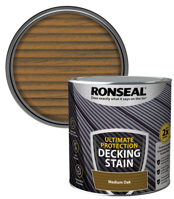 Ronseal Ultimate Decking Stain - 2.5L - Medium Oak