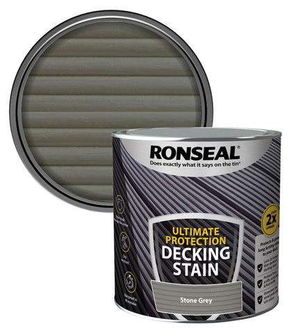 Ronseal Ultimate Decking Stain - 2.5L - Stone Grey