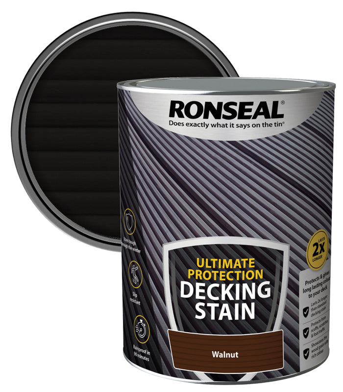 Ronseal Ultimate Decking Stain - 5L - Walnut
