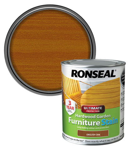 Ronseal Hardwood Furniture Stain - 750ml - English Oak