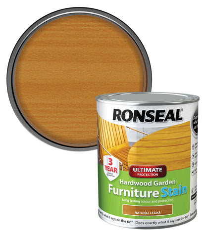 Ronseal Hardwood Furniture Stain - 750ml - Natural Cedar