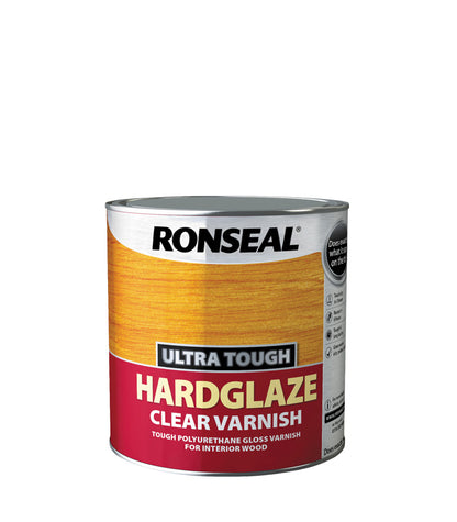 Ronseal Ultra Tough Wood Varnish - Clear - Hardglaze - 2.5L