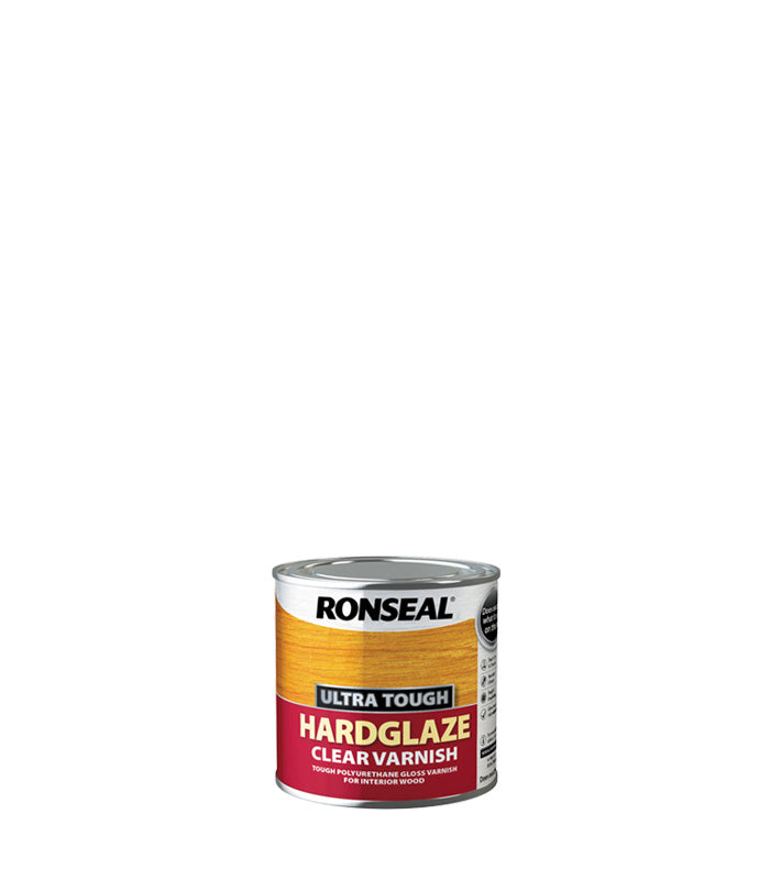 Ronseal Ultra Tough Wood Varnish - Clear - Hardglaze - 250ml