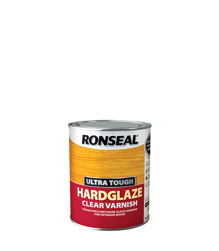 Ronseal Ultra Tough Wood Varnish - Clear - Hardglaze - 750ml
