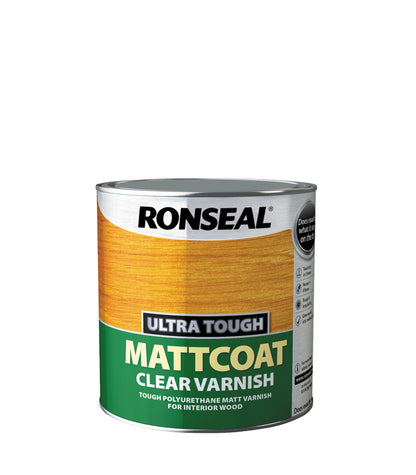 Ronseal Ultra Tough Wood Varnish - Clear - Mattcoat - 2.5L