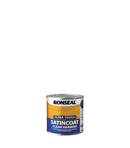 Ronseal Ultra Tough Wood Varnish - Clear - Satincoat - 250ml