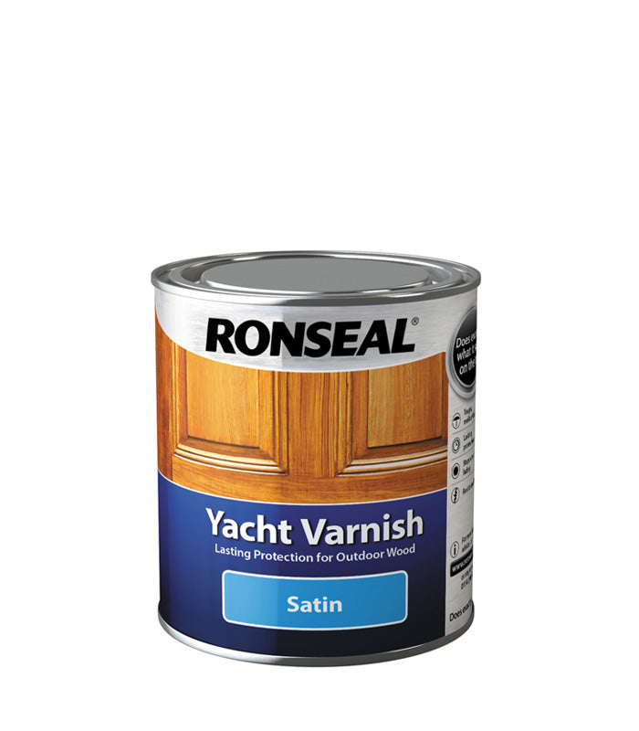 Ronseal Exterior Yacht Wood Varnish - Satin - 1L