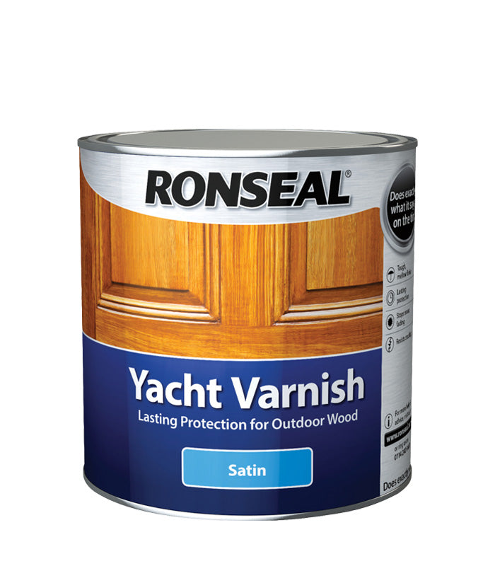 Ronseal Exterior Yacht Wood Varnish - Satin - 2.5L