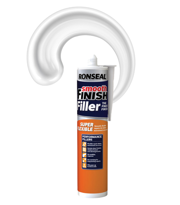 Ronseal Super Flexible Interior Filler - Ready Mixed - White - 330ml - Cartridge