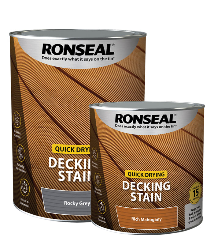 Ronseal Quick Drying Decking Stain - All Colours - All Sizes