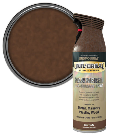 Rust-Oleum Universal All Surface Spray Paint - Hammered - Brown - 400ml