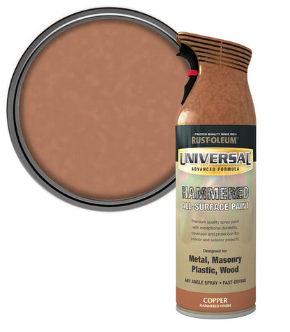 Rust-Oleum Universal All Surface Spray Paint - Hammered - Copper - 400ml