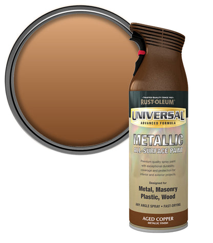 Rust-Oleum Universal All Surface Spray Paint - Metallic - Aged Copper - 400ml