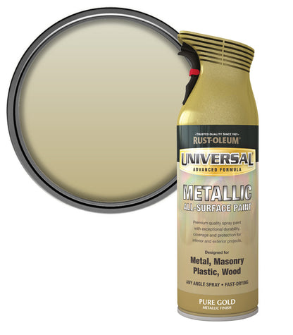 Rust-Oleum Universal All Surface Spray Paint - Metallic - Pure Gold - 400ml