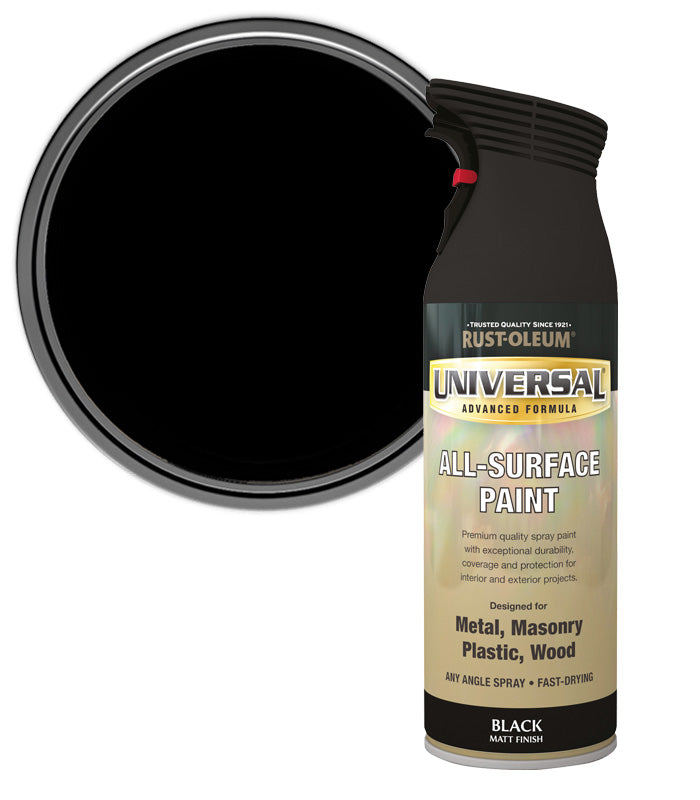 Rust-Oleum Universal All Surface Spray Paint - Matt - Black - 400ml