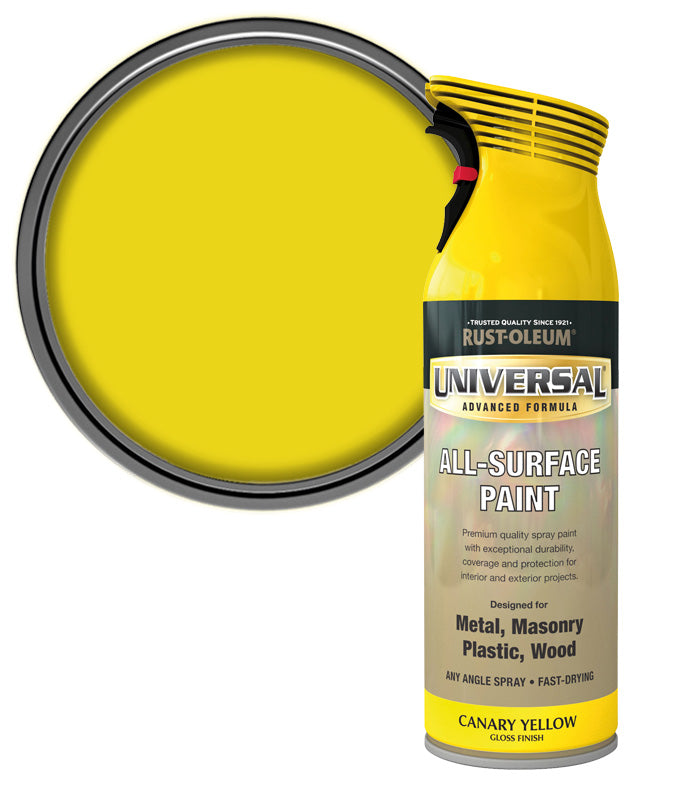 Rust-Oleum Universal All Surface Spray Paint - Gloss - Canary Yellow - 400ml