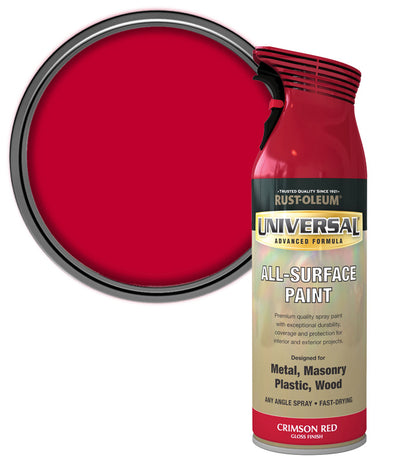 Rust-Oleum Universal All Surface Spray Paint - Gloss - Crimson Red - 400ml