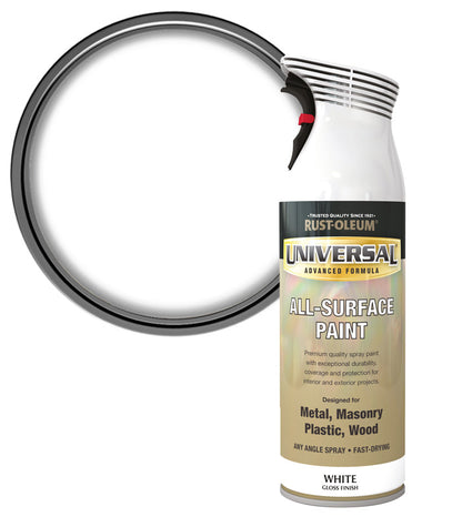 Rust-Oleum Universal All Surface Spray Paint - Gloss - White - 400ml