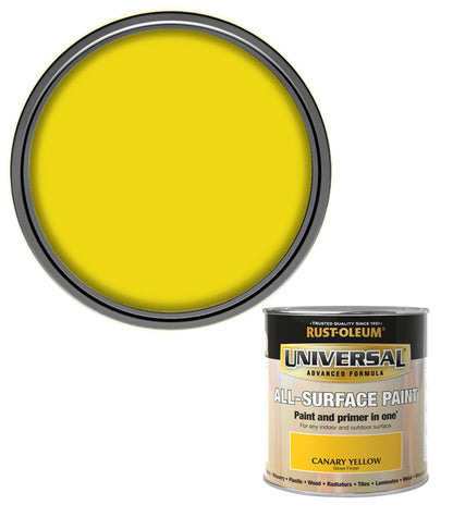 Rust-Oleum Universal All Surface Brush on Paint - Gloss - Canary Yellow - 250ml