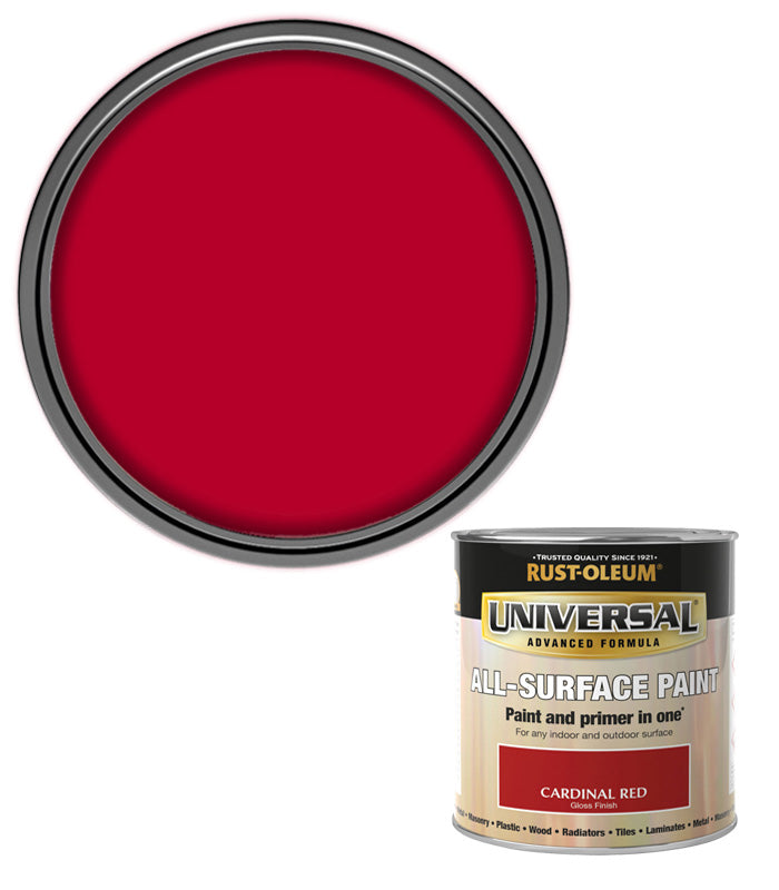 Rust-Oleum Universal All Surface Brush on Paint - Gloss - Cardinal Red - 250ml