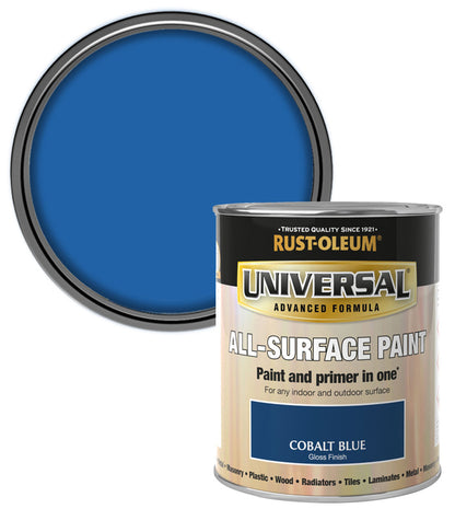 Rust-Oleum Universal All Surface Brush on Paint - Gloss - Cobalt Blue - 750ml