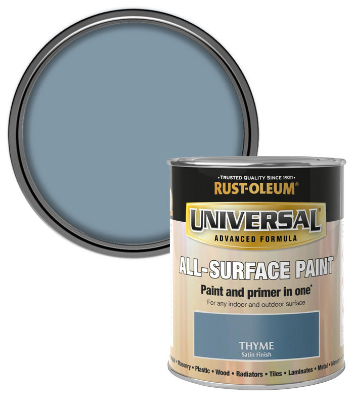Rust-Oleum Universal All Surface Brush on Paint - Satin - Thyme - 750ml