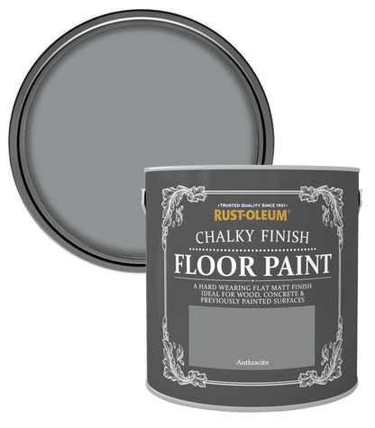 Rust-Oleum Chalk Chalky Floor Paint - Anthracite - 2.5L