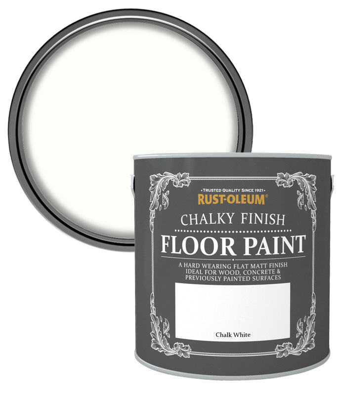 Rust-Oleum Chalk Chalky Floor Paint - Chalk White - 2.5L