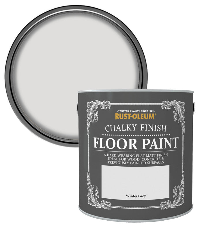 Rust-Oleum Chalk Chalky Floor Paint - Winter Grey - 2.5L