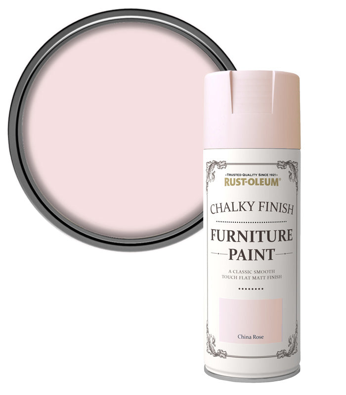 Rust-Oleum Chalk Chalky Furniture Paint - China Rose - 400ml Areosol