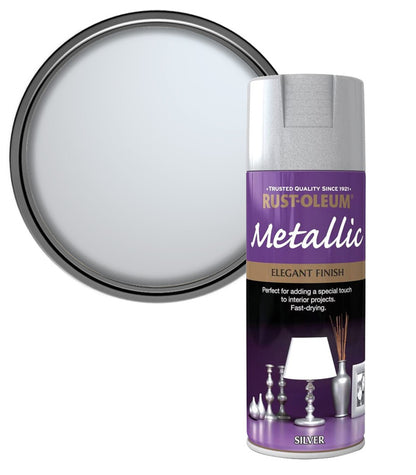 Rust-Oleum Metallic Finish Spray Paint - 400ml - Silver