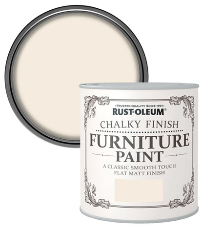 Rust-Oleum Chalk Chalky Furniture Paint Antique White 2.5L