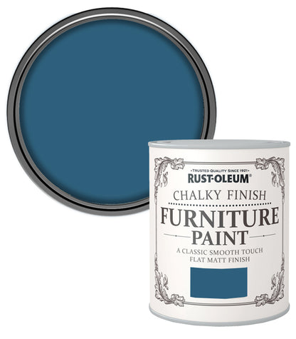 Rust-Oleum Chalk Chalky Furniture Paint Cobalt 750ML