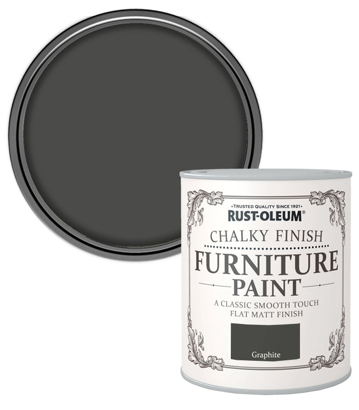 Rust-Oleum Chalk Chalky Furniture Paint Graphite 750ml