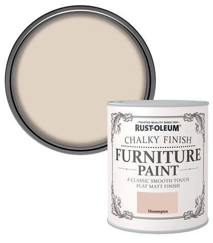 Rust-Oleum Chalk Chalky Furniture Paint Homespun 750ML