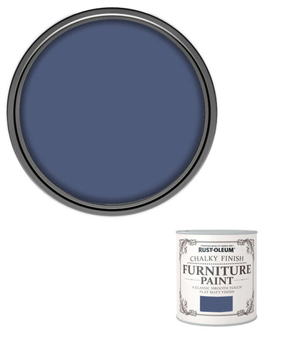 Rust-Oleum Chalk Chalky Furniture Paint Ink Blue 125ML
