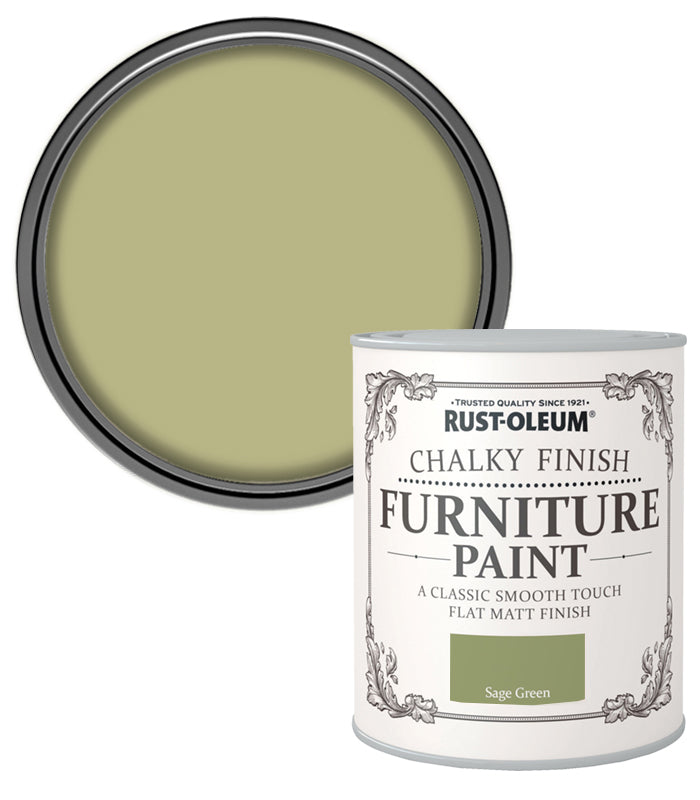 Rust-Oleum Chalk Chalky Furniture Paint Sage Green 750ML