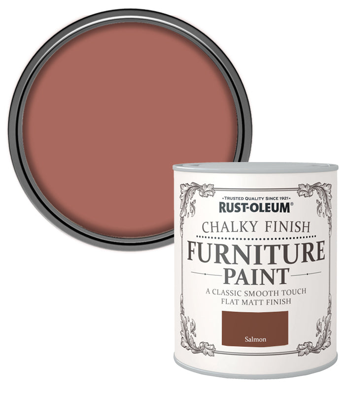 Rust-Oleum Chalk Chalky Furniture Paint Salmon 750ML