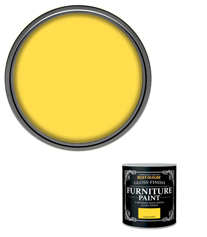 Rust-Oleum Gloss Furniture Paint - Lemon Sorbet - 125ML