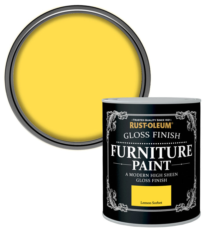 Rust-Oleum Gloss Furniture Paint - Lemon Sorbet - 750ML