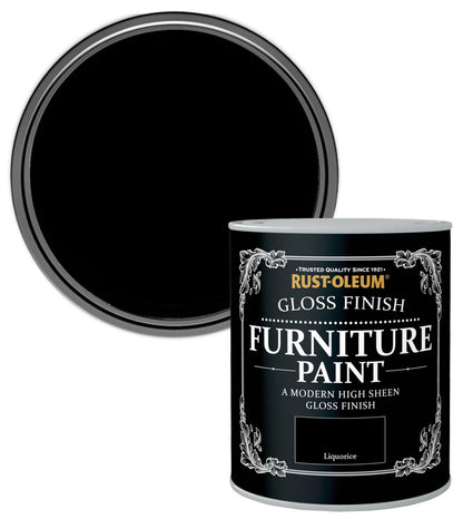 Rust-Oleum Gloss Furniture Paint - Liquorice - 750ML