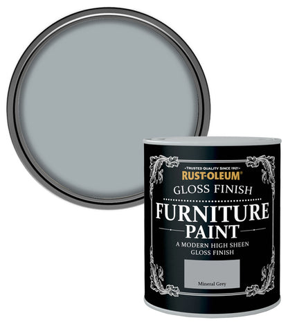 Rust-Oleum Gloss Furniture Paint - Mineral Grey - 750ML