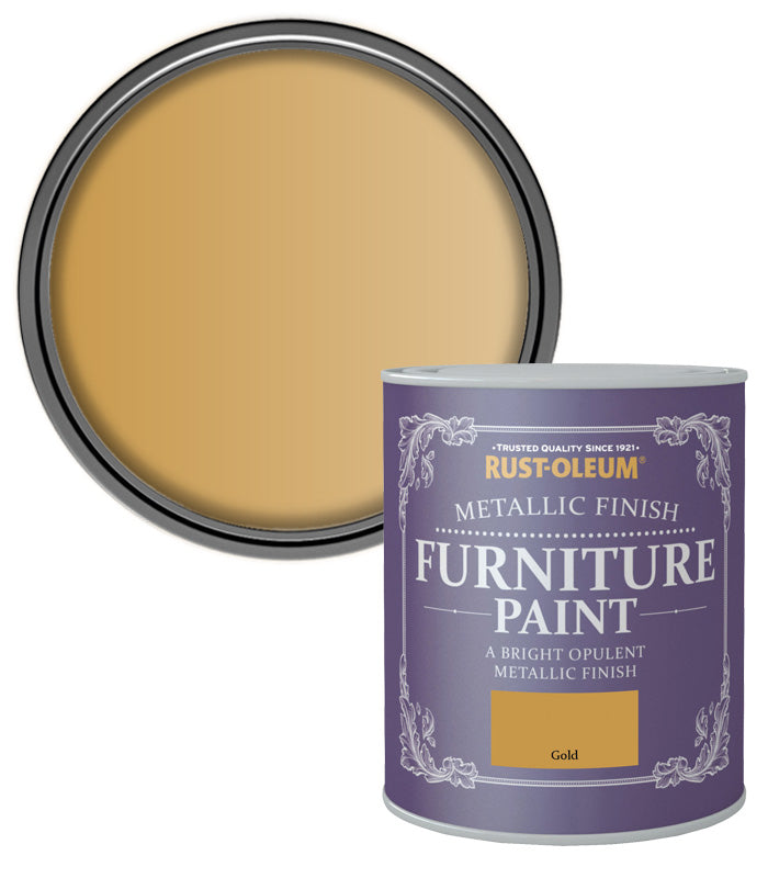 Rust-Oleum Metallic Furniture Paint Gold 750ML